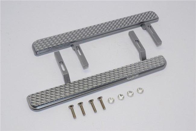 GPM ALUMINUM EXTERIOR TRAIL PARALLELOGRAM AXIAL SCX10 II GUN SILVER