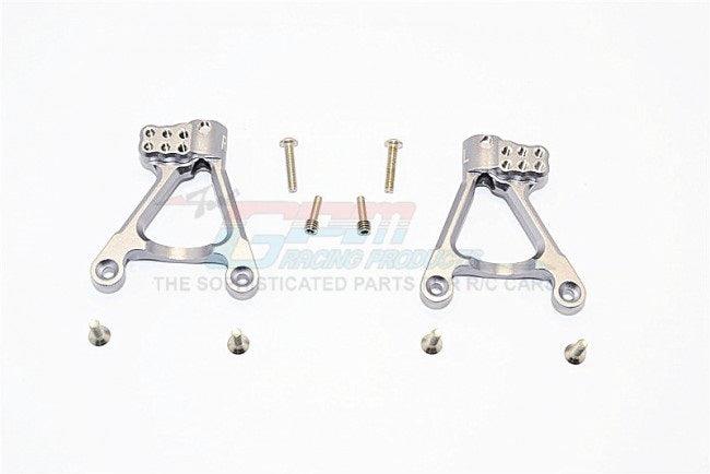 GPM ALUMINUM REAR SHOCK HOOPS AXIAL SCX10 II GUN SILVER