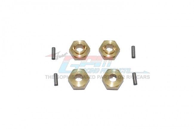 GPM BRASS HEX ADAPTERS 3MM THICK AXIAL 1:24 SCX24 DEADBOLT / JEEP WRANGLER