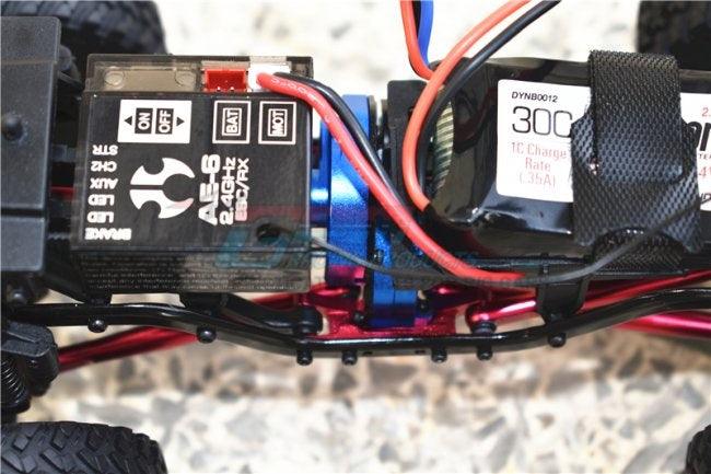 GPM ALUMINUM CENTER GEARBOX AXIAL 1/24 SCX24 4WD DEADBOLT / JEEP WRANGLER BLACK