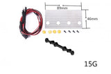 GPM RC CAR CENTER GRILLE LIGHTS SCX10 III JEEP WRANGLER CLEAR