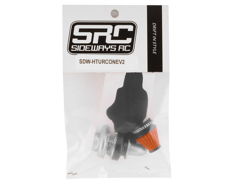 SIDEWAYS RC HTURCONEV2-OR Scale Drift Half Turbo 2 w/Cone Filter (Orange)