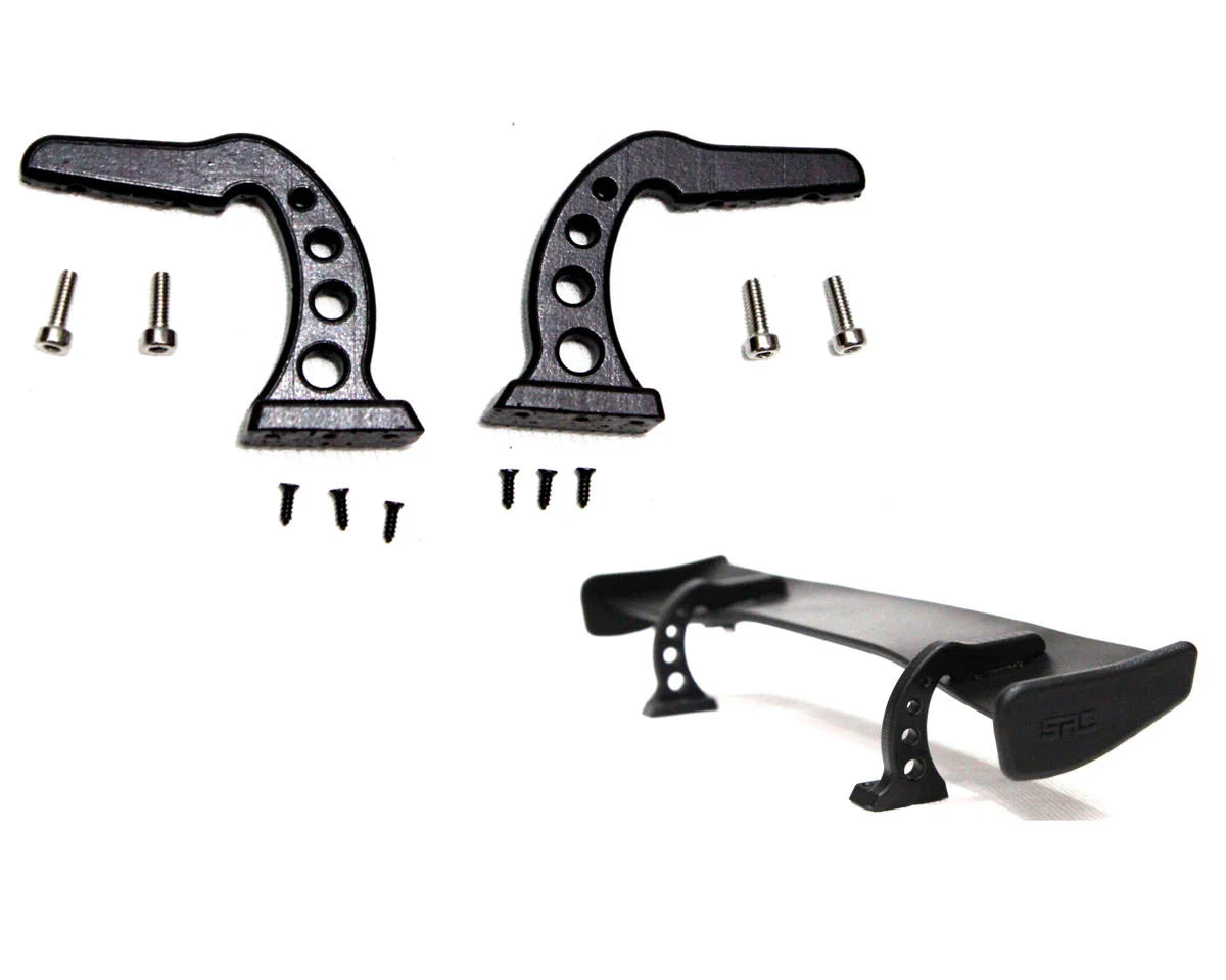 Sideways RC Swan Neck Scale Drift Wing Mounts V3 (Black) (2)