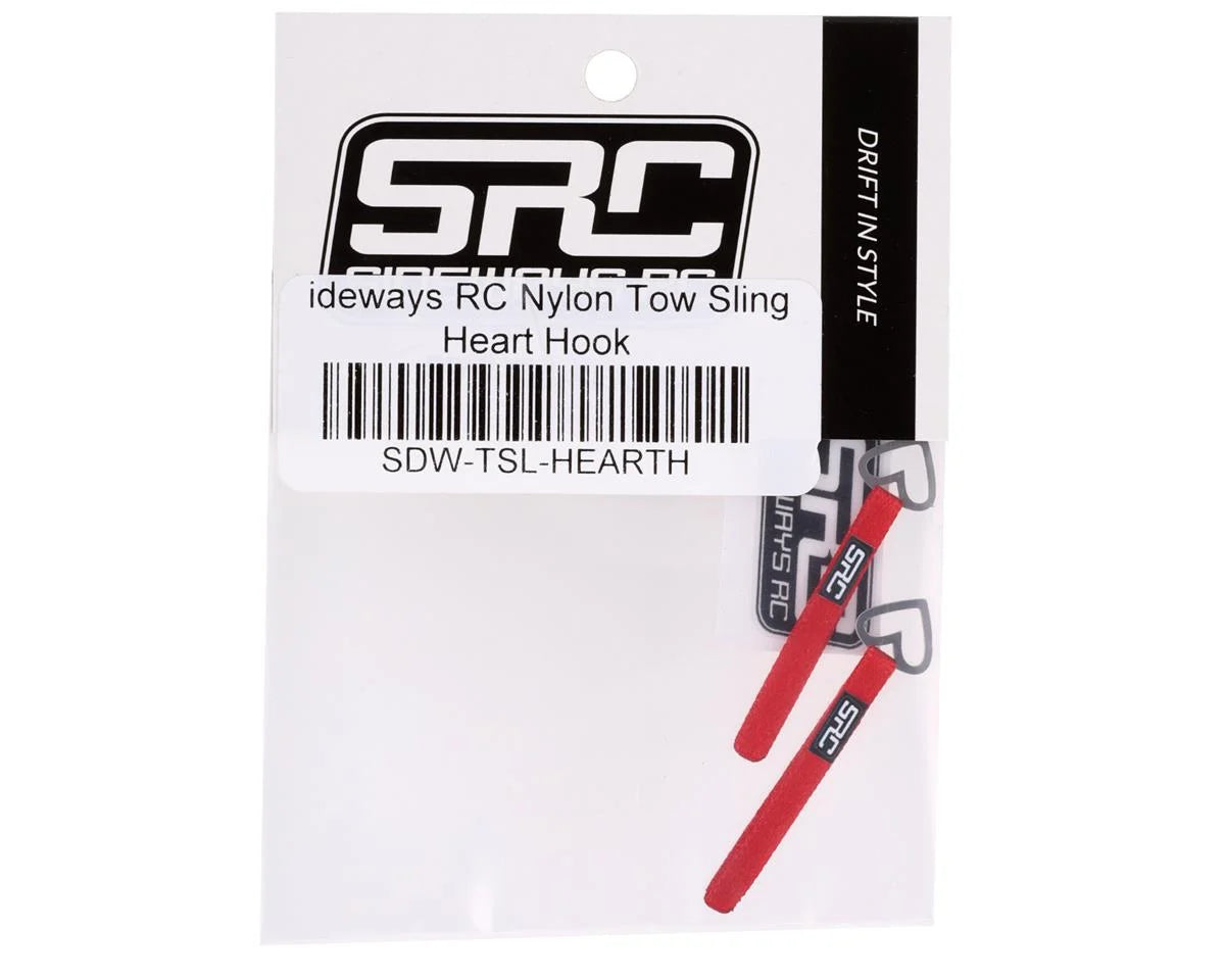 Sideways RC Scale Nylon Tow Sling w/Heart Hook (Red) (2)