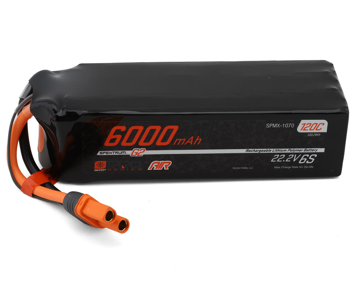 Spektrum RC 6S Smart G2 Pro Air 120C LiPo Battery Pack (22.2V/6000mAh) w/IC5 Connector