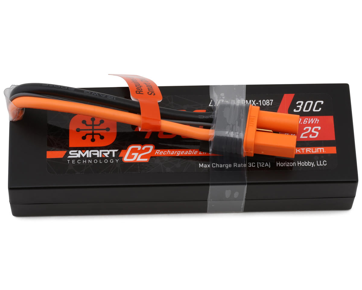 Spektrum SPMX-1087 RC 2S Smart G2 30C Hardcase LiPo Battery Pack (7.4V/4000mAh) w/IC5 Connector