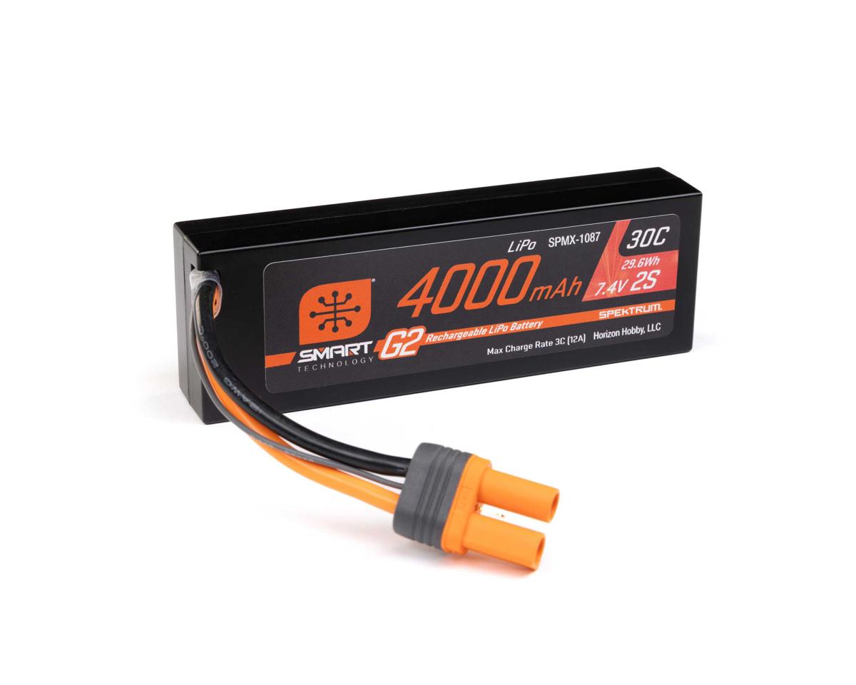 Spektrum SPMX-1087 RC 2S Smart G2 30C Hardcase LiPo Battery Pack (7.4V/4000mAh) w/IC5 Connector