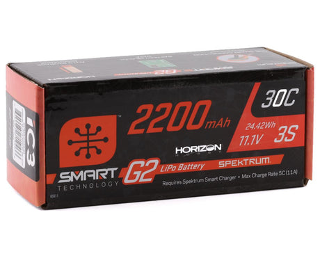 Spektrum SPMX223S30 RC 3S Smart G2 LiPo 30C Batería (11.1V/2200mAh) con conector IC3