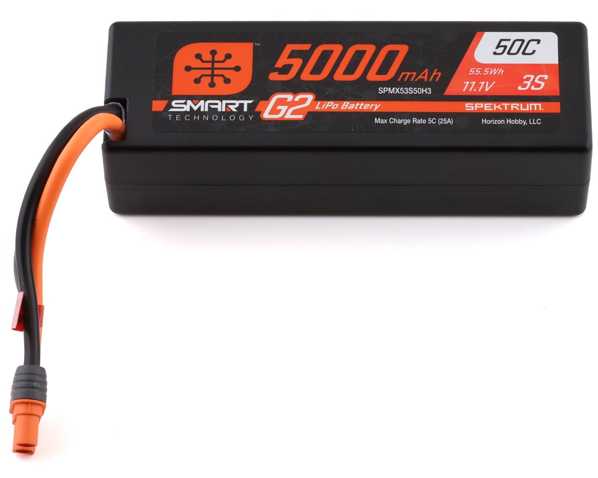 Spektrum SPMX53S50H3 RC 3S Smart G2 LiPo 50C Battery Pack w/IC3 Connector (11.1V/5000mAh)