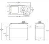 SRT SRTDH85W Servos Large Scale HV Waterproof DC Digital Servo, .15sec / 1180.4oz @ 8.4V