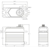 SRT SRTT45 Servos Standard HV Coreless Digital Servo, .13sec / 625.0oz @ 8.4V