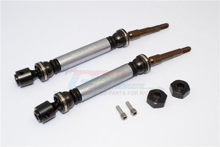 Gpm Silver Steel Aluminum Rear CVD Drive Shaft /Wheel Hex Traxxas Slash 4X4