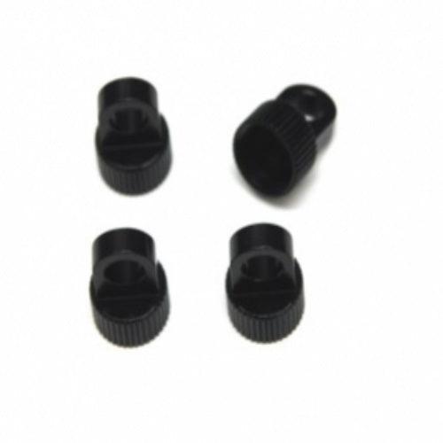 ST Racing STV233027BK Aluminum Upper Shock Caps Vaterra Ascender (4) Black