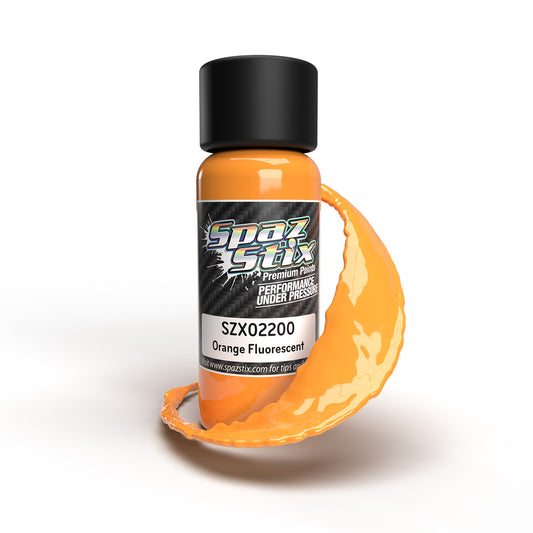 Spaz Stix 02200  Orange Fluorescent Airbrush Ready Paint, 2oz Bottle