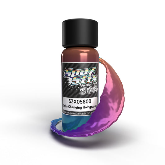 SPAZ STIX 05800 Color Changing Airbrush Ready Paint, Holographic, 2oz Bottle