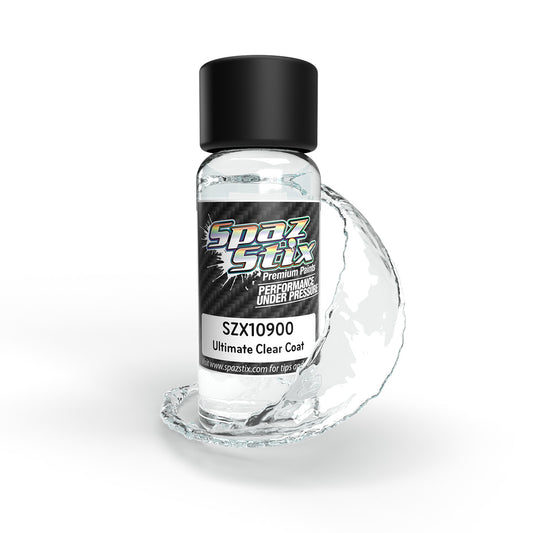 SPAZSTIK 10900 Ultimate Clear Coat for Mirror Chrome, Airbrush Ready Paint, 2oz Bottle