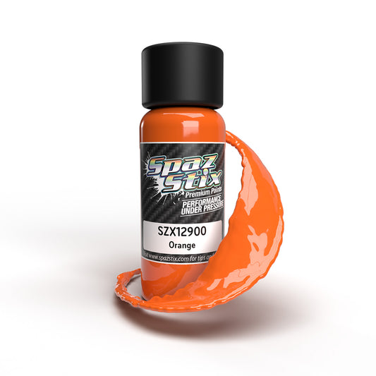 SPAZ STIX 12900 Solid Orange Airbrush Ready Paint, 2oz Bottle
