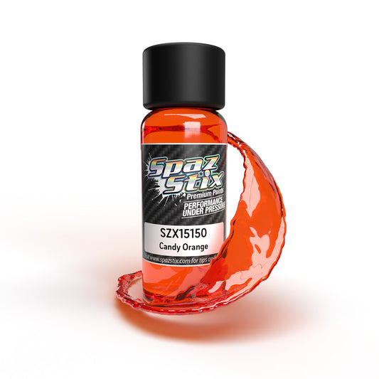 SPAZ STIX 15150 Candy Orange Airbrush Ready Paint, 2oz Bottle