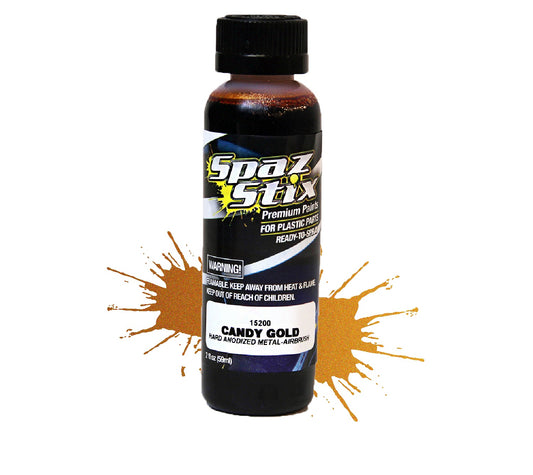 Spaz Stick 15200  Candy Gold Airbrush Ready Paint, 2oz Bottle