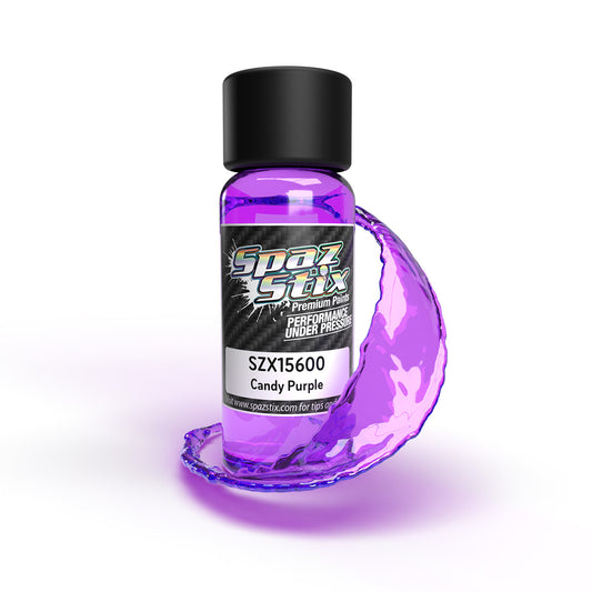 SPAZ STIX 15600 Candy Purple Airbrush Ready Paint, 2oz Bottle