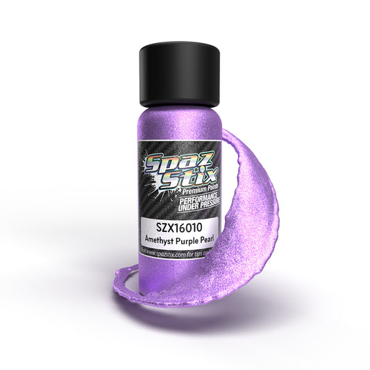 SPAZ STIX 16010 Amethyst Purple Pearl Airbrush Ready Paint, 2oz Bottle