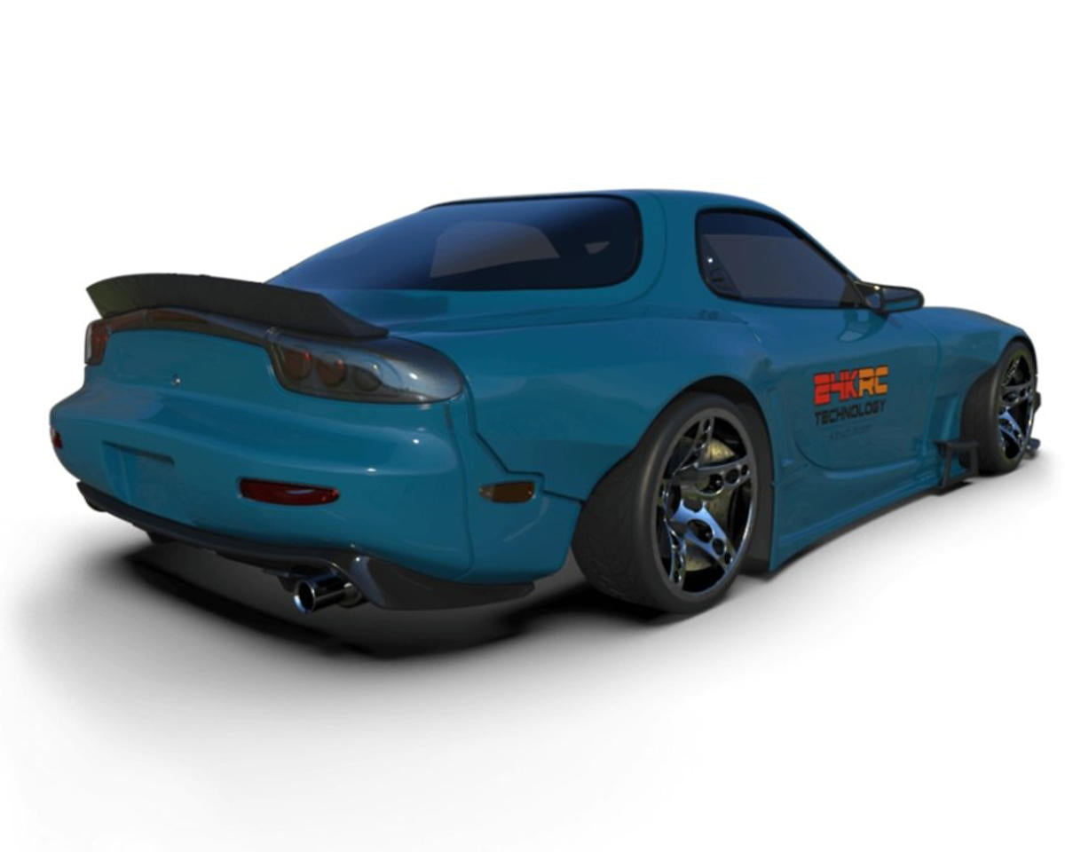 24K RC Technology TAF23008 1/10 '92 RX7 FD Pandem V3 Full Drift Body Set w/Cosmetic Mods (Clear) (V4) (257mm Wheelbase)
