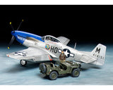 Tamiya TAM25205 1/48 North American P-51D Mustang & 1/4-ton 4x4 Model Set