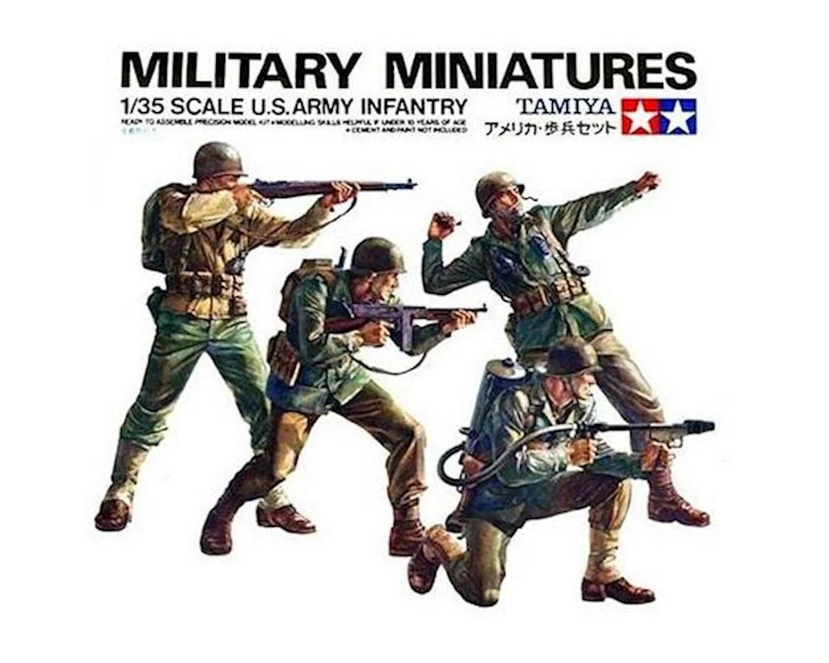 Tamiya TAM35013 1/35 US Army Infantry Figure Set (4)