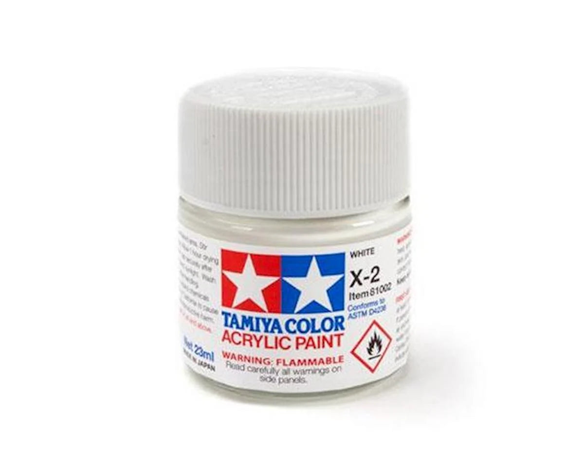 Tamiya 81002 X-2 White Gloss Finish Acrylic Paint (23ml)