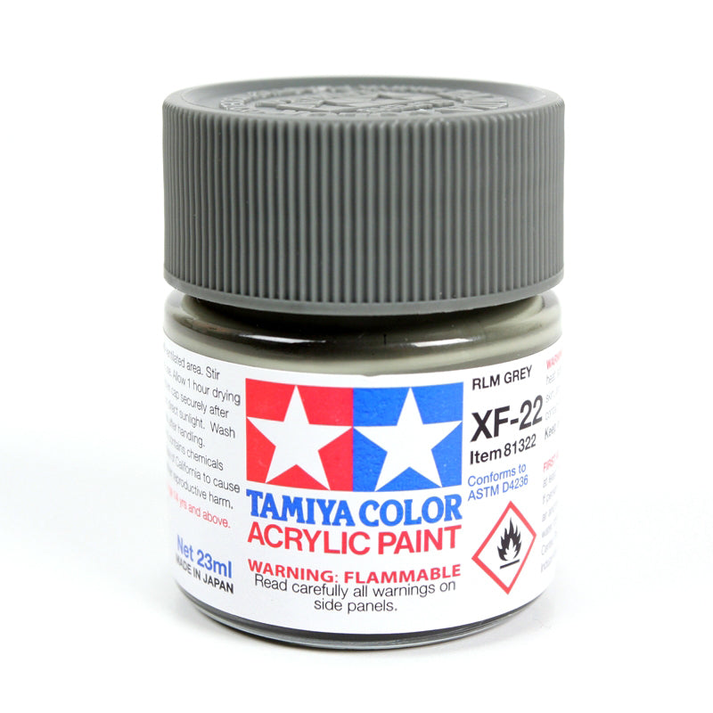Tamiya 81322 Acrylic XF-22 RLM Gray Paint, 23ml Bottle