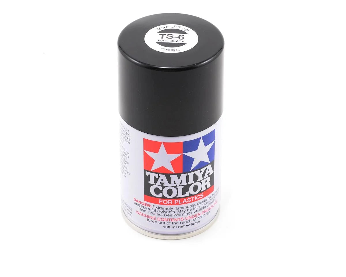TAMIYA 85006  Lacquer Spray Paint, TS-6 Matt Black - 100ml Spray Can