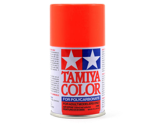 Pintura en aerosol Tamiya PS-20 Lexan roja fluorescente (100 ml)