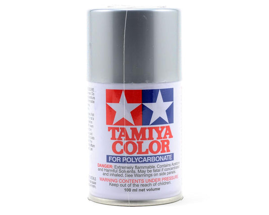 Tamiya PS-48 Pintura en aerosol Lexan de aluminio anodizado plateado semibrillante (100 ml)