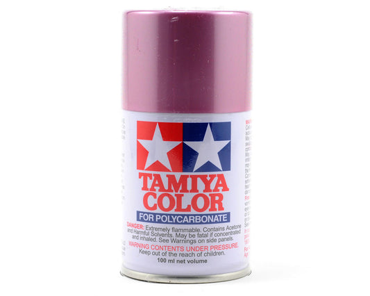 Tamiya PS-50 Peinture en aérosol Lexan en aluminium anodisé rose scintillant (100 ml)