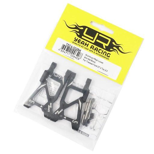 Yeah Racing Aluminum Aluminum Rear Lower Arm Traxxas Ford GT 4 Tec 2.0 Black