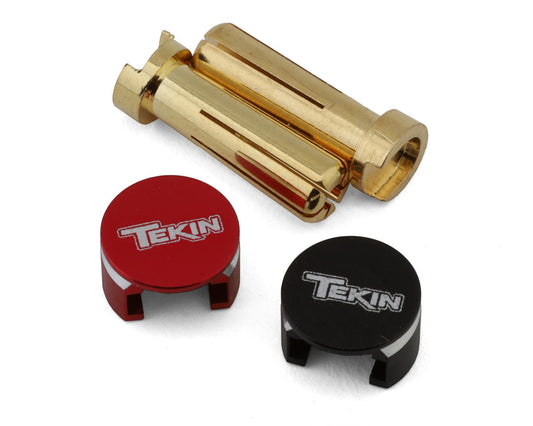 Tekin TEKTT4008 Aluminum Low Profile Heatsink Bullet Plugs w/5mm Bullets (Black/Red)