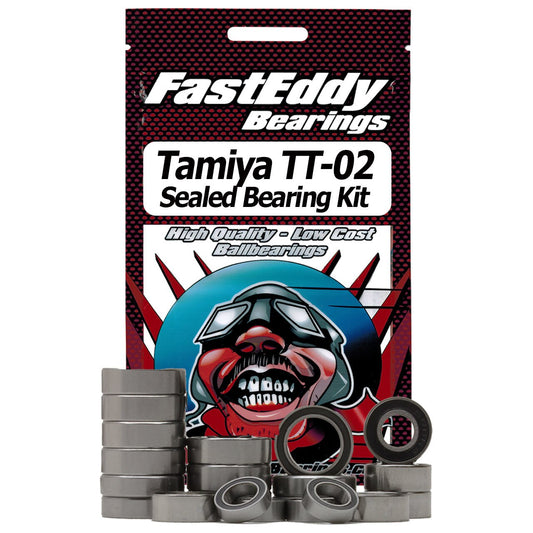 Fast Eddy TFE411 Tamiya TT-02 Kit de cojinetes sellados de caucho para chasis