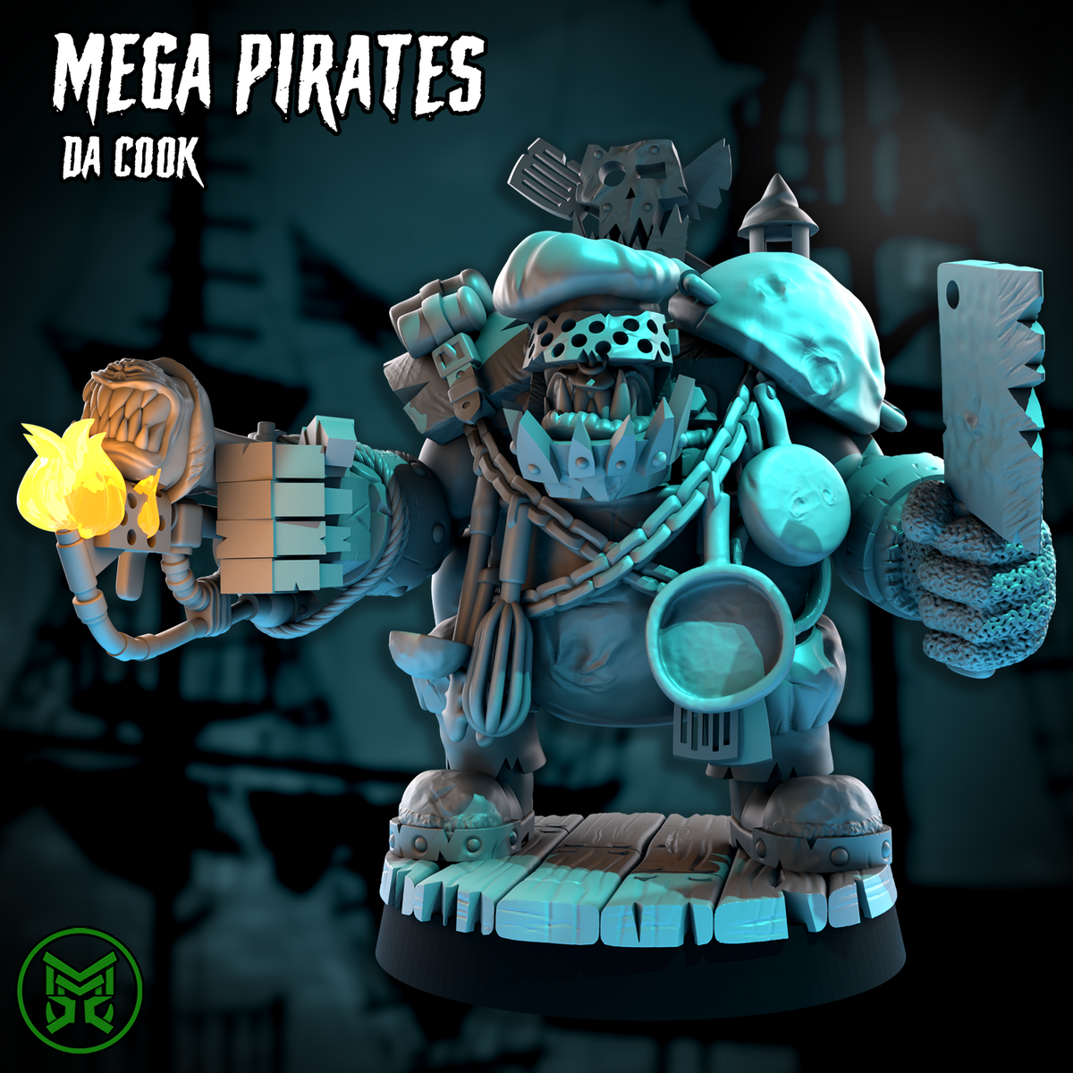 3d Printed Da Pirate Cook by Mekka Miniatures