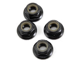 Tekno tkr1215 RC M5 Aluminum Serrated Flanged Locknut (Black) (4)