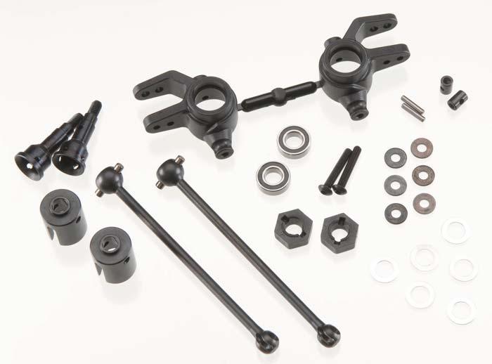 Tekno RC TKR6851X M6 Front Driveshafts & Steering Block Set Stampede/Slash 4x4