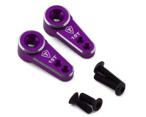 Treal Hobby FCX24 CNC Aluminum 15T Micro Servo Horns (2) (EMAX)