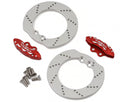 Treal Hobby Redcat Gen9 CNC Aluminum Brake Disc & Caliper Set (Silver) (2)