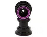 Treal Hobby Losi LMT Aluminum Monster Truck Bead-Lock Wheels (Black/Purple)