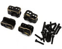 Treal Hobby Axial SCX10 II Brass Lower Shocks & Suspension Links Mounts Set (Black)