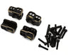 Treal Hobby Axial SCX10 II Brass Lower Shocks & Suspension Links Mounts Set (Black)