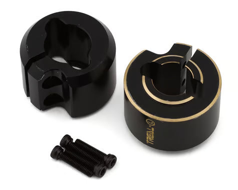 Treal Hobby Axial SCX10 II Brass Rear Counterweight (Black) (2) (65g ea)