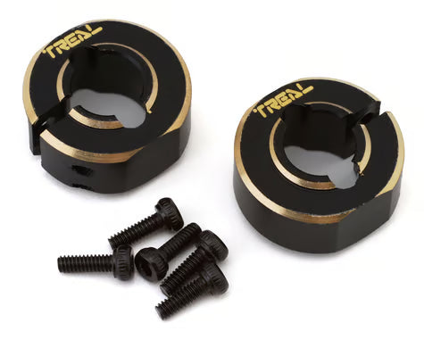 Treal Hobby Axial SCX24 Brass Front Steering Knuckles (Black) (2) (10g)
