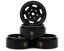 real Hobby Type E 1.0" 6-Slot Beadlock Wheels (4) (21.9g)
