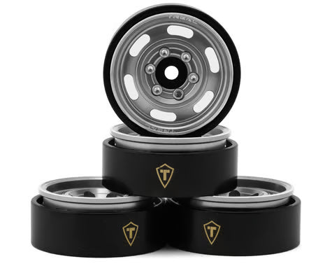 real Hobby Type E 1.0" 6-Slot Beadlock Wheels (4) (21.9g)