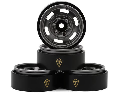 real Hobby Type E 1.0" 6-Slot Beadlock Wheels (4) (21.9g)